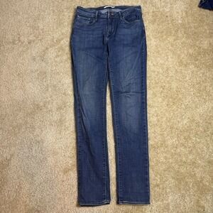 Levi's Mid Rise Skinny Jeans Womens 10L Blue Stretch Slim Dark Wash Denim